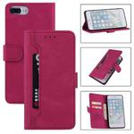 For iPhone SE 2022 / SE 2020 / 8 / 7 Reverse Buckle Horizontal Flip PU Leather Case with Holder & Card Slot & Wallet(Wine Red)