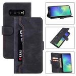 For Samsung Galaxy S10+ Reverse Buckle Horizontal Flip PU Leather Case with Holder & Card Slot & Wallet(Black)