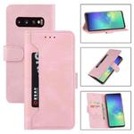 For Samsung Galaxy S10+ Reverse Buckle Horizontal Flip PU Leather Case with Holder & Card Slot & Wallet(Rose Gold)