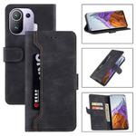 For Xiaomi Mi 11 Pro Reverse Buckle Horizontal Flip PU Leather Case with Holder & Card Slot & Wallet(Black)