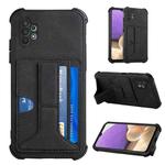 For Samsung Galaxy A32 5G Dream PU + TPU Four-corner Shockproof Back Cover Case with Card Slots & Holder(Black)