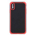 Eagle Eye Armor Dual-color Shockproof TPU + PC Protective Case For iPhone X / XS(Red)