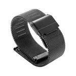 12mm 304 Stainless Steel Double Buckles Watch Band(Black)