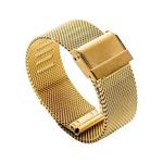 14mm 304 Stainless Steel Double Buckles Watch Band(Gold)