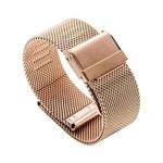 16mm 304 Stainless Steel Double Buckles Watch Band(Rose Gold)