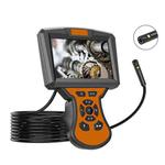 M50 1080P 8mm Dual Lens HD Industrial Digital Endoscope with 5.0 inch IPS Screen, Cable Length:1m Hard Cable(Orange)