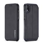 For iPhone XR Hon Ancient Series Leather Case with Card Slots & Holder & Wallet(Black)