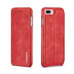 For iPhone 8 Plus / 7 Plus Hon Ancient Series Leather Case with Card Slots & Holder & Wallet(Red)