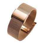 18mm 304 Stainless Steel Single Buckle Watch Band(Rose Gold)