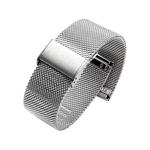 20mm 304 Stainless Steel Single Buckle Watch Band(Silver)