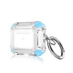 Anti-drop Transparent PC Two-color Earphone Protective Case with Hanging Loop for AirPods 3(Sky Blue)
