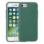 For iPhone SE 2022 / SE 2020 / 8 / 7 Herringbone Texture Silicone Protective Case(Pine Green)