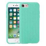 For iPhone SE 2022 / SE 2020 / 8 / 7 Herringbone Texture Silicone Protective Case(Light Green)