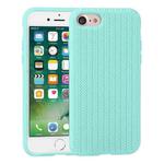 For iPhone SE 2022 / SE 2020 / 8 / 7 Herringbone Texture Silicone Protective Case(Green Jade)
