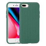 Herringbone Texture Silicone Protective Case For iPhone 8 Plus & 7 Plus(Pine Green)