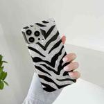 Shockproof Shell Pattern Square Protective Case For iPhone 13 Pro Max(Zebra)