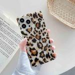 Shell Leopard Pattern Soft TPU Straight-Edge Protective Case For iPhone 13 Pro(Brown)