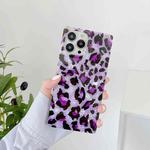 Shell Leopard Pattern Soft TPU Straight-Edge Protective Case For iPhone 13 Pro Max(Purple)