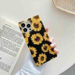 Shell Pattern Shockproof Square Protective Case For iPhone 13(Sunflower)