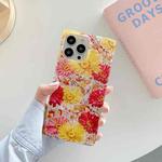 Shell Pattern Shockproof Square Protective Case For iPhone 13(Color Chrysanthemum)