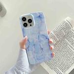 Marble Pattern Soft TPU Protective Case For iPhone 13(Blue Purple)
