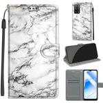 Voltage Coloured Drawing Magnetic Clasp Horizontal Flip PU Leather Case with Holder & Card Slots For OPPO A54 4G / A16 4G / A53s 5G / A55 5G(C01 White Marble)