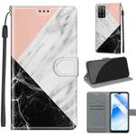Voltage Coloured Drawing Magnetic Clasp Horizontal Flip PU Leather Case with Holder & Card Slots For OPPO A54 4G / A16 4G / A53s 5G / A55 5G(C07 Pink White Black)