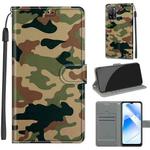 Voltage Coloured Drawing Magnetic Clasp Horizontal Flip PU Leather Case with Holder & Card Slots For OPPO A54 4G / A16 4G / A53s 5G / A55 5G(C12 Green Yellow Camouflage)