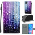Voltage Coloured Drawing Magnetic Clasp Horizontal Flip PU Leather Case with Holder & Card Slots For OPPO A72 5G / A73 5G / A53 5G(C05 Purple Blue Water Drops)