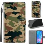 Voltage Coloured Drawing Magnetic Clasp Horizontal Flip PU Leather Case with Holder & Card Slots For OPPO A72 5G / A73 5G / A53 5G(C12 Green Yellow Camouflage)