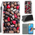 Voltage Coloured Drawing Magnetic Clasp Horizontal Flip PU Leather Case with Holder & Card Slots For OPPO F19 / A74 4G(C06 Red Lip Chocolate)