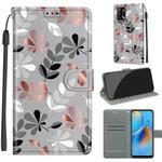 Voltage Coloured Drawing Magnetic Clasp Horizontal Flip PU Leather Case with Holder & Card Slots For OPPO F19 / A74 4G(C19 Material Flower)