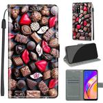 Voltage Coloured Drawing Magnetic Clasp Horizontal Flip PU Leather Case with Holder & Card Slots For OPPO A94 5G / A95 5G / F19 Pro+ 5G(C06 Red Lip Chocolate)