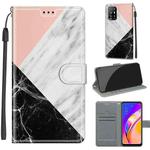 Voltage Coloured Drawing Magnetic Clasp Horizontal Flip PU Leather Case with Holder & Card Slots For OPPO A94 5G / A95 5G / F19 Pro+ 5G(C07 Pink White Black)
