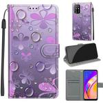 Voltage Coloured Drawing Magnetic Clasp Horizontal Flip PU Leather Case with Holder & Card Slots For OPPO A94 5G / A95 5G / F19 Pro+ 5G(C16 Water Drop Six Petal Flower)