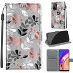 Voltage Coloured Drawing Magnetic Clasp Horizontal Flip PU Leather Case with Holder & Card Slots For OPPO A94 5G / A95 5G / F19 Pro+ 5G(C19 Material Flower)