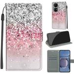 Voltage Coloured Drawing Magnetic Clasp Horizontal Flip PU Leather Case with Holder & Card Slots For Huawei P50(C13 Silver Pink Glitter)