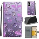 Voltage Coloured Drawing Magnetic Clasp Horizontal Flip PU Leather Case with Holder & Card Slots For Huawei P50 Pro(C16 Water Drop Six Petal Flower)
