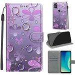 Voltage Coloured Drawing Magnetic Clasp Horizontal Flip PU Leather Case with Holder & Card Slots For ZTE Blade A7s 2020(C16 Water Drop Six Petal Flower)