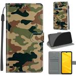 Voltage Coloured Drawing Magnetic Clasp Horizontal Flip PU Leather Case with Holder & Card Slots For ZTE Blade A71(C12 Green Yellow Camouflage)