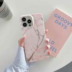 For iPhone 13 Pro Max Gilding Marble Pattern Soft TPU Protective Case (Pink)