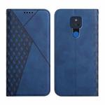 For Motorola Moto G Play 2021 Diamond Pattern Splicing Skin Feel Magnetic Horizontal Flip Leather Case with Card Slots & Holder & Wallet(Blue)