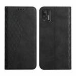 For Motorola Moto G Stylus 2021 Diamond Pattern Splicing Skin Feel Magnetic Horizontal Flip Leather Case with Card Slots & Holder & Wallet(Black)