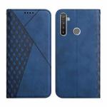 For OPPO Realme 6i / 5 Diamond Pattern Splicing Skin Feel Magnetic Horizontal Flip Leather Case with Card Slots & Holder & Wallet(Blue)