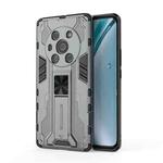 For Honor Magic3 Leather Version Supersonic PC + TPU Shock-proof Protective Case with Holder(Grey)