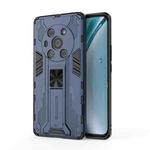 For Honor Magic3 Leather Version Supersonic PC + TPU Shock-proof Protective Case with Holder(Dark Blue)