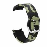 For Samsung Galaxy Watch4 / Watch4 Classic Silicone Printing Watch Band(Camouflage Green)