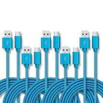 5 PCS USB to USB-C / Type-C Nylon Braided Charging Data Transmission Cable, Cable Length:2m(Blue)