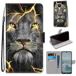 For Nokia 6.3 / G20 / G10 Coloured Drawing Cross Texture Horizontal Flip PU Leather Case with Holder & Card Slots & Wallet & Lanyard(Fission Lion)