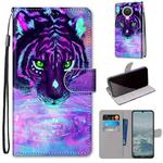 For Nokia 6.3 / G20 / G10 Coloured Drawing Cross Texture Horizontal Flip PU Leather Case with Holder & Card Slots & Wallet & Lanyard(Tiger Drinking Water)
